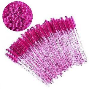 100 Pcs Disposable Eyelash Mascara Brushes, Wands Applicator Eyebrow Brush